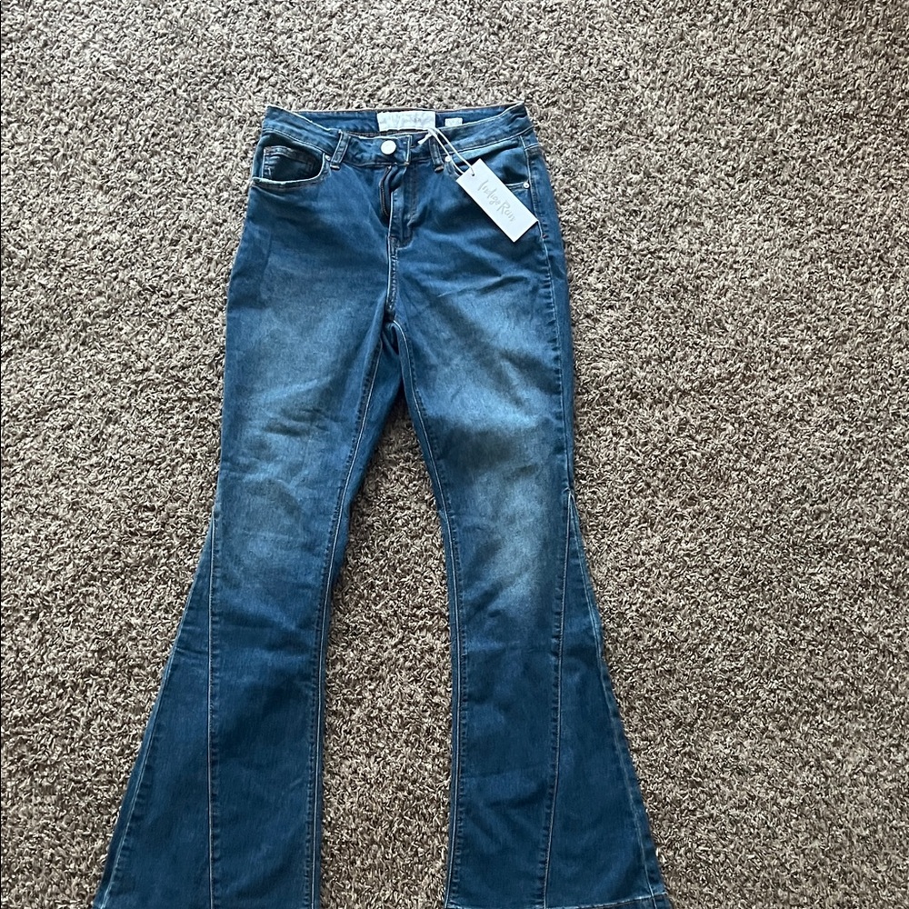 Indigo Rein Classic Blue Flare Jeans